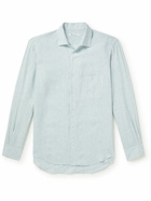 Loro Piana - Andre Garment-Dyed Striped Linen Shirt - Blue