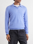 Altea - Wool and Cashmere-Blend Polo Sweater - Blue