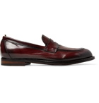 Officine Creative - Ivy Burnished-Leather Penny Loafers - Men - Burgundy