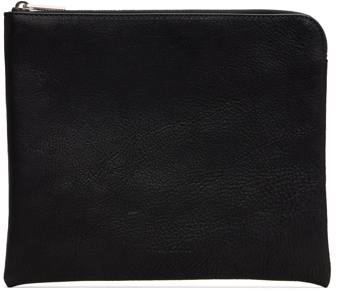 Rick Owens Black Sugar Calf Leather Club Pouch Rick Owens