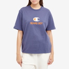 Champion Women's x Beams Boy T-Shirt in Blue