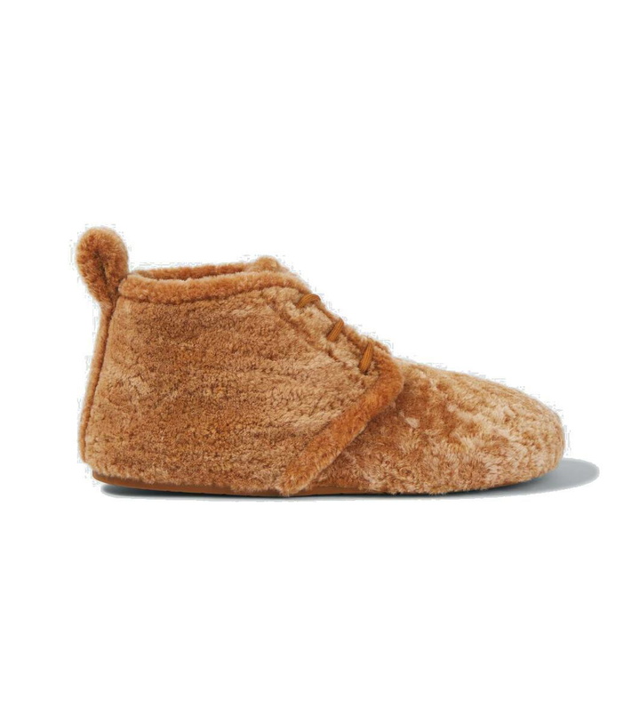 Photo: Loewe Lago shearling lace-up boots