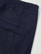 Zegna - Tapered Oasi Linen Trousers - Blue