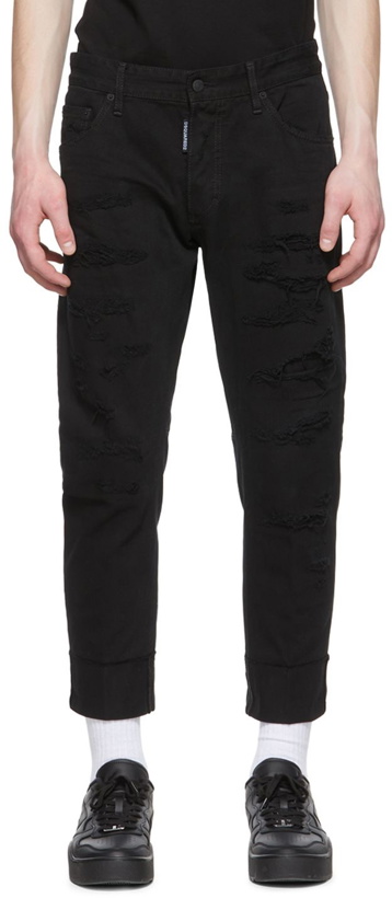 Photo: Dsquared2 Black 5-Pocket Jeans