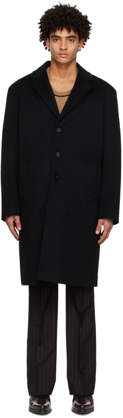 Photo: Ernest W. Baker Black Single-Breasted Coat