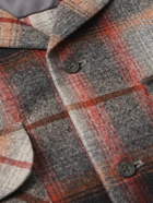 Pendleton - Board Convertible-Collar Checked Virgin Wool Shirt - Gray