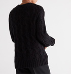 Acne Studios - Mélange Cable-Knit Sweater - Black