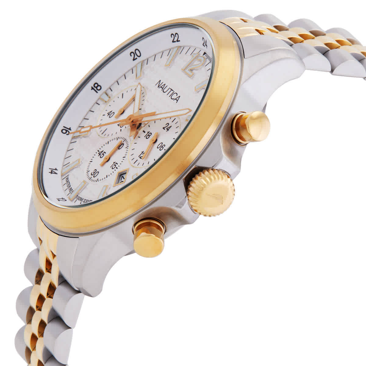 Nautica Nct Blue Ocean Chronograph Quartz Silver Dial Mens Watch NAPBOF408