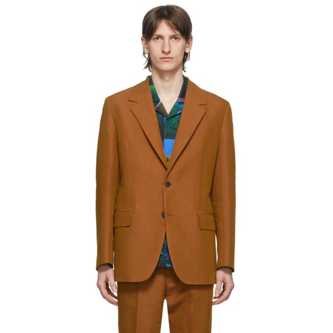 Photo: Acne Studios Orange Single-Breasted Suit Blazer