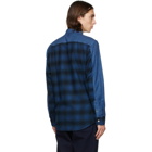 Blue Blue Japan Blue Flannel Check Hand-Dyed Shirt