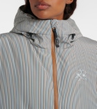 Loewe x On hooded striped puffer vest