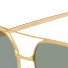 Bottega Veneta Eyewear Bottega Veneta BV1344S Sunglasses in Gold/Green 