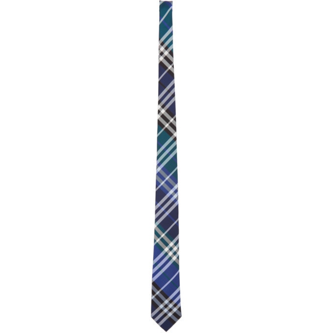 Photo: Burberry Blue and Green Silk Classic Cut Tie