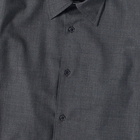 Auralee Men's Superfine Tropical Wool Shirt in Top Charcoal