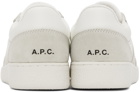 A.P.C. White & Gray Plain Sneakers