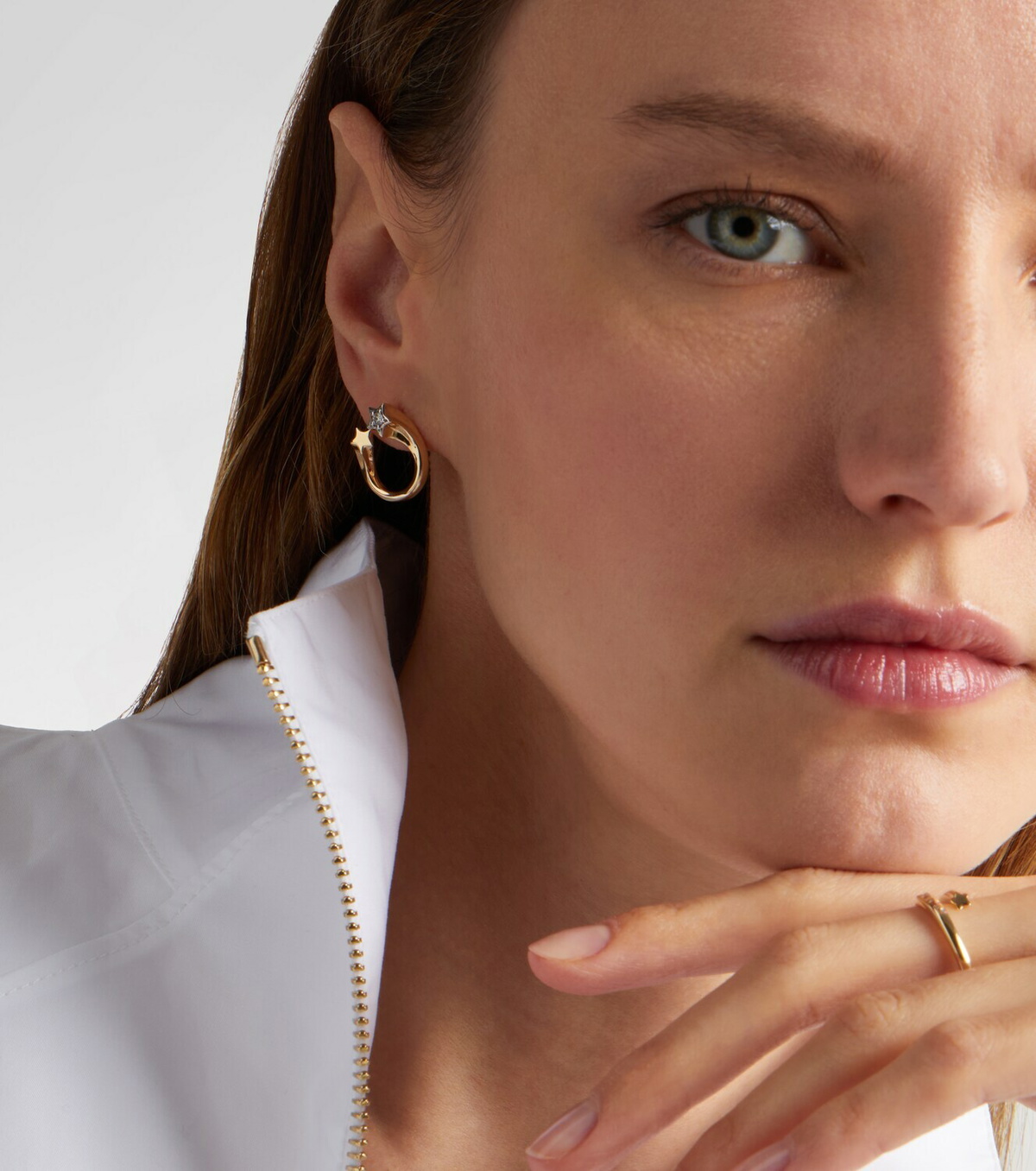Roxanne First Shooting Star 14kt gold (585/1000) earrings with diamonds