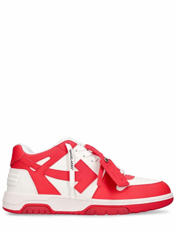 Photo: OFF-WHITE - Out Of Office Leather Low Top Sneakers