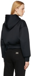 Dolce & Gabbana Black Tech Jersey Logo Hoodie