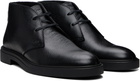 BOSS Black Wool-Lined Chukka Boots