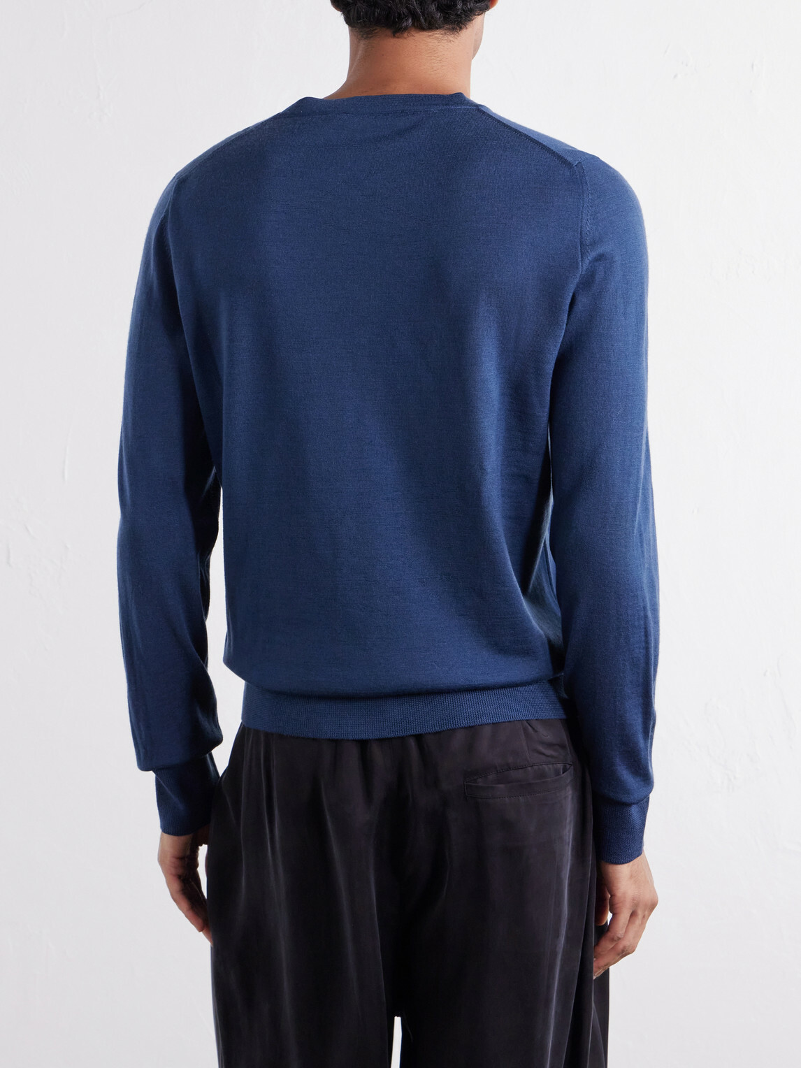 Mr P. - Wool Sweater - Blue