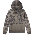 Stüssy - Logo-Embroidered Tie-Dyed Fleece-Back Cotton-Jersey Hoodie - Gray