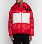 Moncler Genius - 5 Moncler Craig Green Coolidge Colour-Block Quilted Shell Hooded Down Jacket - Red