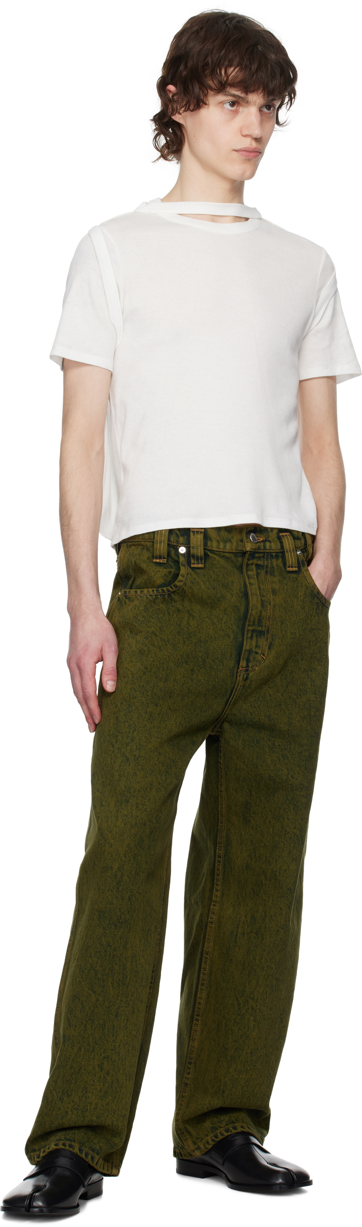 Eckhaus Latta Green Baggy Jeans