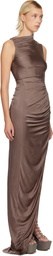 Rick Owens Lilies Taupe Concordians Svita Maxi Dress