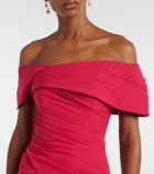 Rachel Gilbert Gale draped off-shoulder cocktail dress