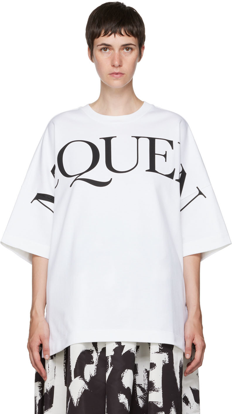 Alexander McQueen White Cotton T-Shirt Alexander McQueen