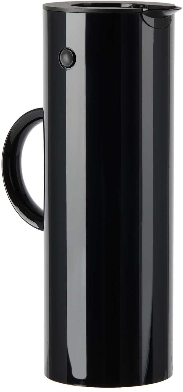 Stelton Black Vacuum Jug, 1L