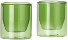 YIELD Green Double Wall Glasses Set, 6 oz