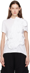 Comme des Garçons White Ruffle T-Shirt