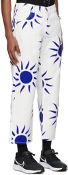 Liberal Youth Ministry White Printed Jeans