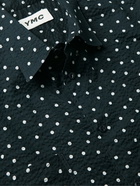 YMC - Mitchum Polka-Dot Cotton-Seersucker Shirt - Blue