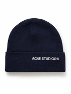 Acne Studios - Kinau Logo-Embroidered Distressed Wool-Blend Beanie