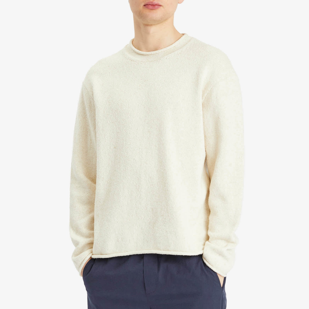 Folk Men's Slouch Sweatshirt in Ecru