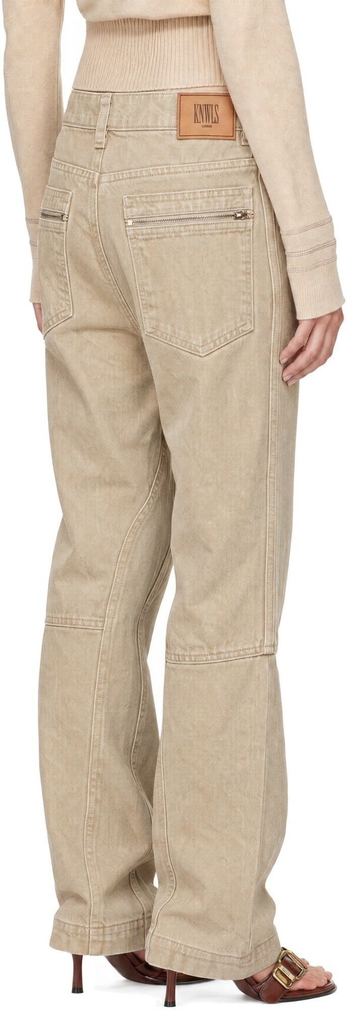 KNWLS Beige Astra Jeans