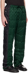 Tommy Jeans Green & Black Checkerboard Down Trousers