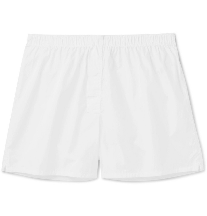 Photo: Acne Studios - Boxa Cotton-Poplin Boxer Shorts - Men - White