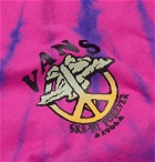Vans - Logo-Print Tie-Dyed Cotton-Jersey T-Shirt - Pink