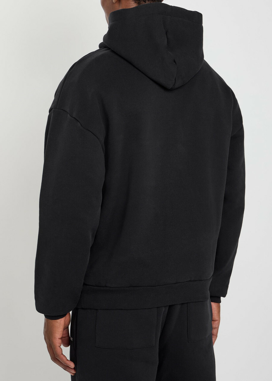 Mki Miyuki Zoku Uniform Hooded Cotton-blend Sweatshirt Black