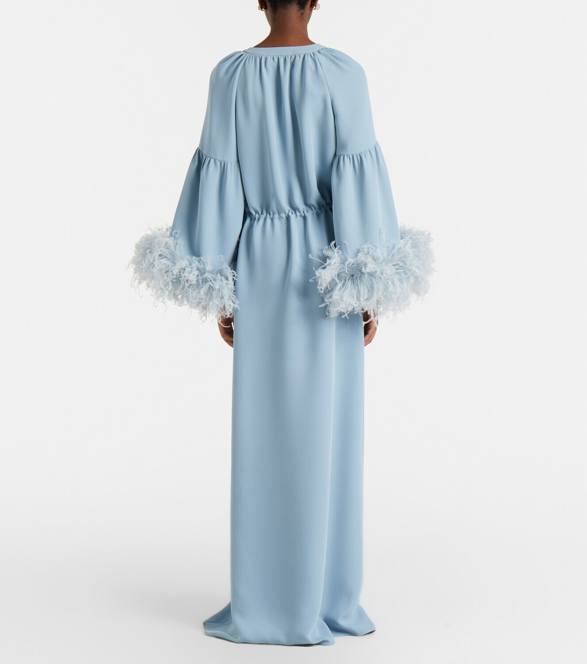 Valentino Cady Couture feather-trimmed gown