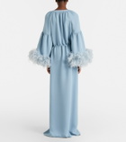 Valentino Cady Couture feather-trimmed gown