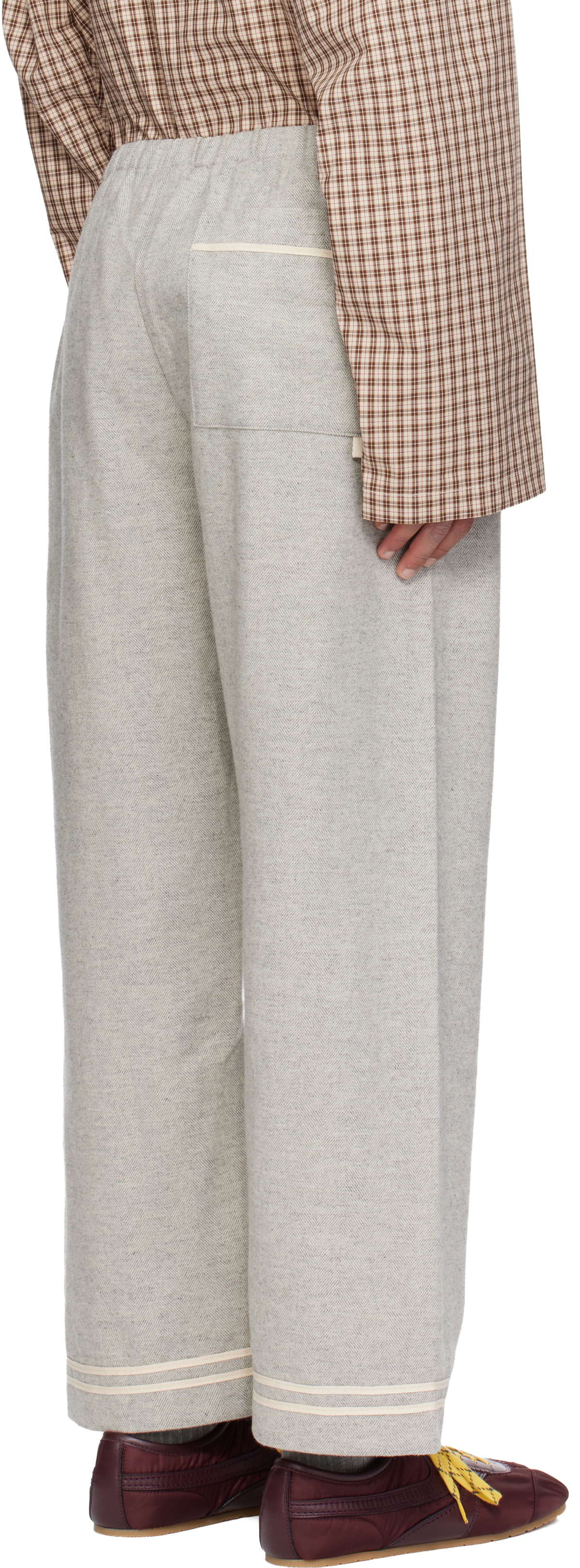SC103 Gray Banner Trousers