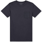 Officine Générale Men's Pigment Dyed Pocket T-Shirt in Dark Navy