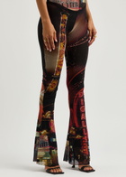 Jean Paul Gaultier Pigalle Printed Flared Tulle Leggings Multicoloured