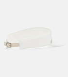 Brunello Cucinelli Monili leather-trimmed visor