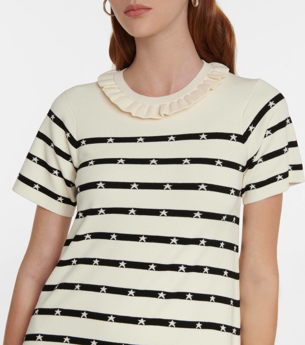 REDValentino Striped Intarsia minidress