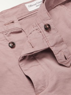 OFFICINE GÉNÉRALE - Julian Slim-Fit Garment-Dyed Cotton and Linen-Blend Shorts - Pink